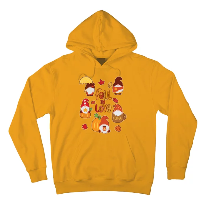 Cute Fall In Love Autumn Gnomes Hoodie