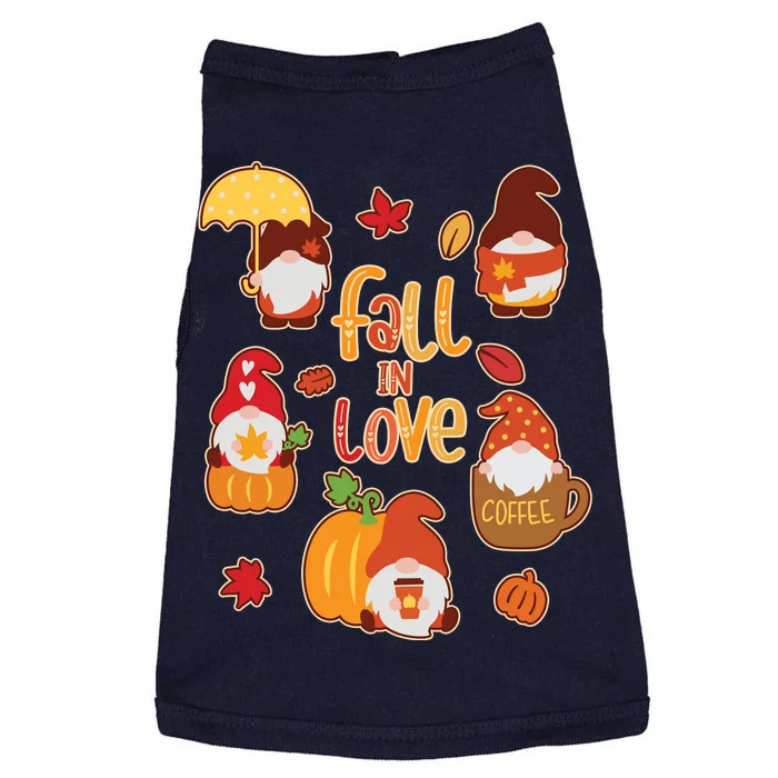 Cute Fall In Love Autumn Gnomes Doggie Tank