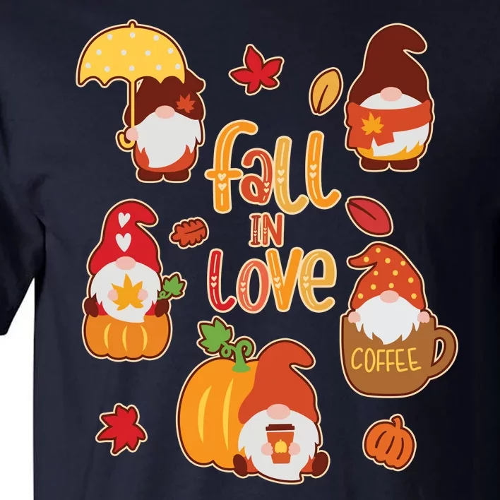 Cute Fall In Love Autumn Gnomes Tall T-Shirt