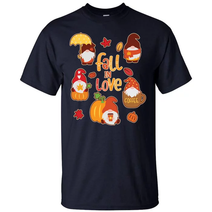 Cute Fall In Love Autumn Gnomes Tall T-Shirt