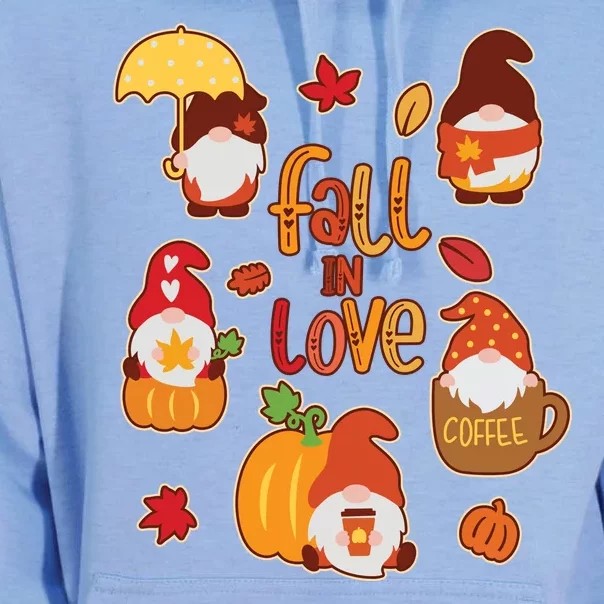 Cute Fall In Love Autumn Gnomes Unisex Surf Hoodie