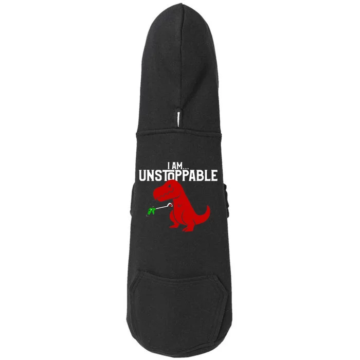 Cute & Funny I Am Unstoppable TRex Dinosaur TShirt Doggie 3-End Fleece Hoodie