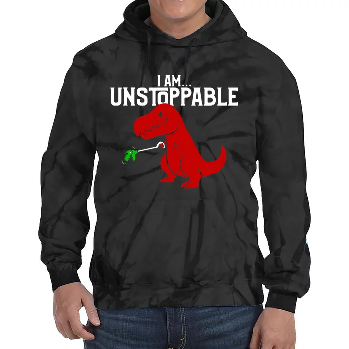 Cute & Funny I Am Unstoppable TRex Dinosaur TShirt Tie Dye Hoodie