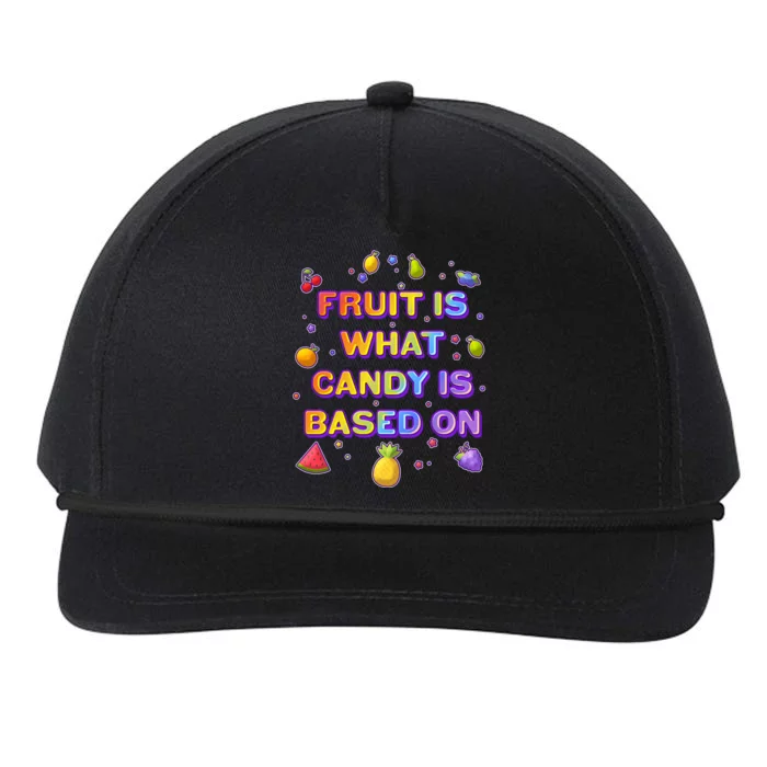 Colorful Fruit Is What Candy Is Based On Snapback Five-Panel Rope Hat