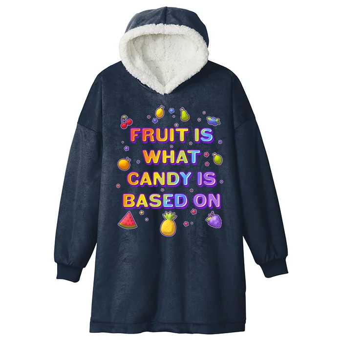 Colorful Fruit Is What Candy Is Based On Hooded Wearable Blanket