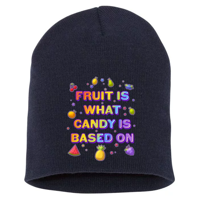 Colorful Fruit Is What Candy Is Based On Short Acrylic Beanie