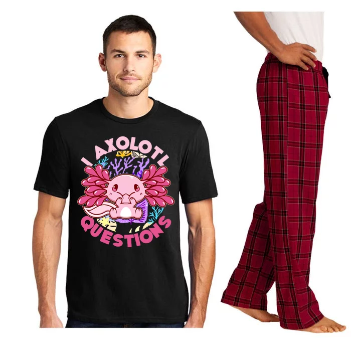 Cute Funny I Axolotl Questions Pajama Set