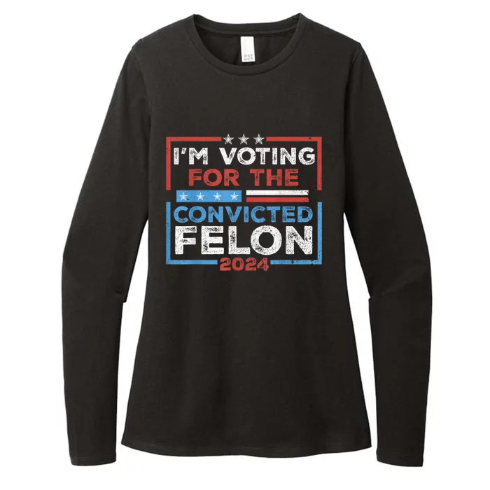 Convicted Felon IM Voting Convicted Felon 2024 Womens CVC Long Sleeve Shirt