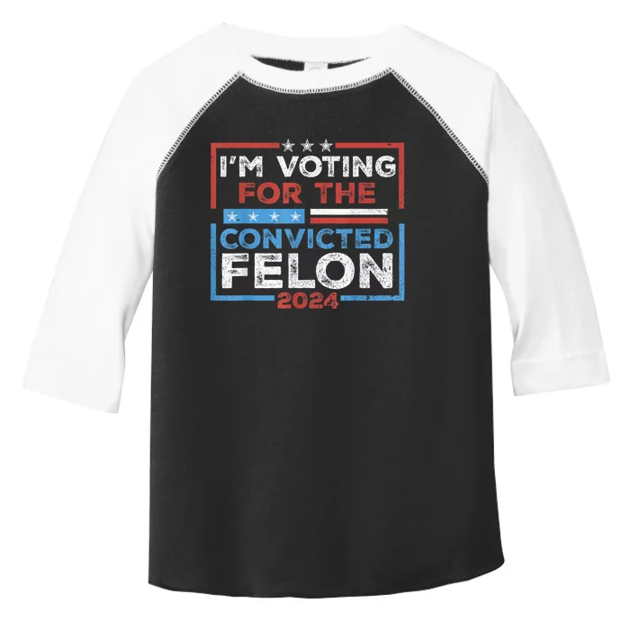 Convicted Felon IM Voting Convicted Felon 2024 Toddler Fine Jersey T-Shirt