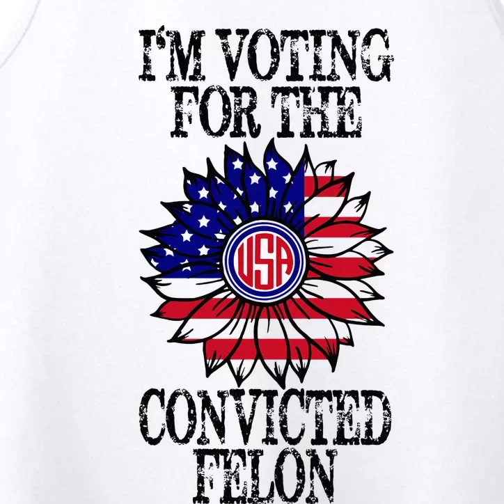 Convicted Felon Im Voting Convicted Felon 2024 Performance Tank