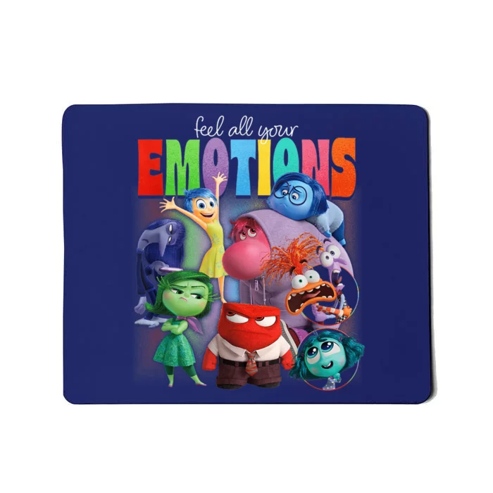 Cartoon Film Inside Out 2 Feel All Your Emotions Vintage Mousepad