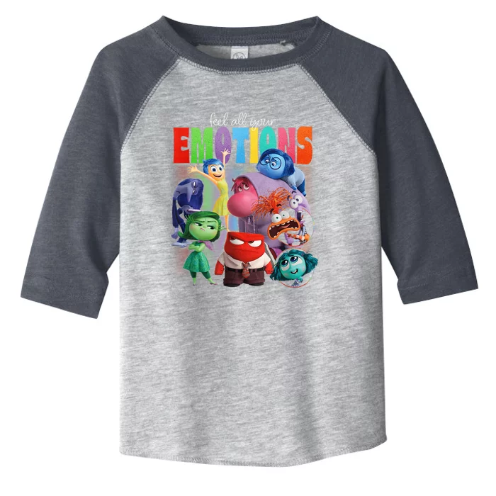 Cartoon Film Inside Out 2 Feel All Your Emotions Vintage Toddler Fine Jersey T-Shirt