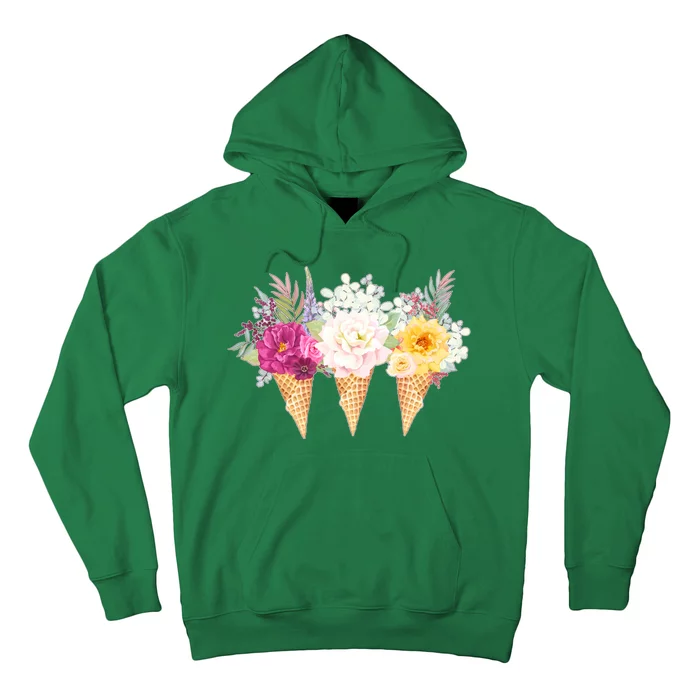 Cute Flower Ice Cream Cone Bouquets Hoodie