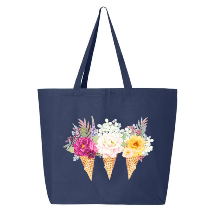 Cute Flower Ice Cream Cone Bouquets 25L Jumbo Tote