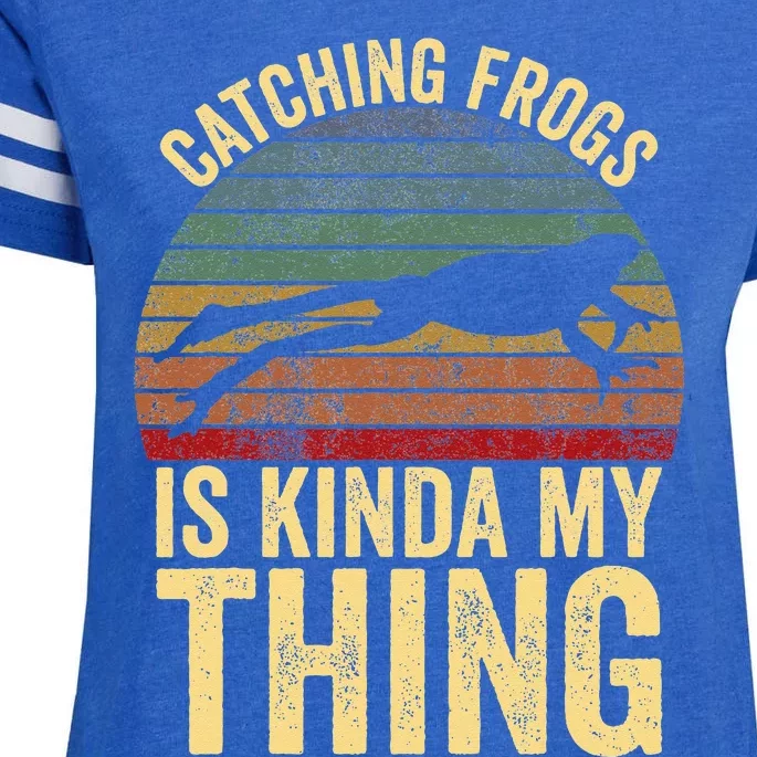 Catching Frogs is Kinda My Thing Frog Catching Gift Enza Ladies Jersey Football T-Shirt