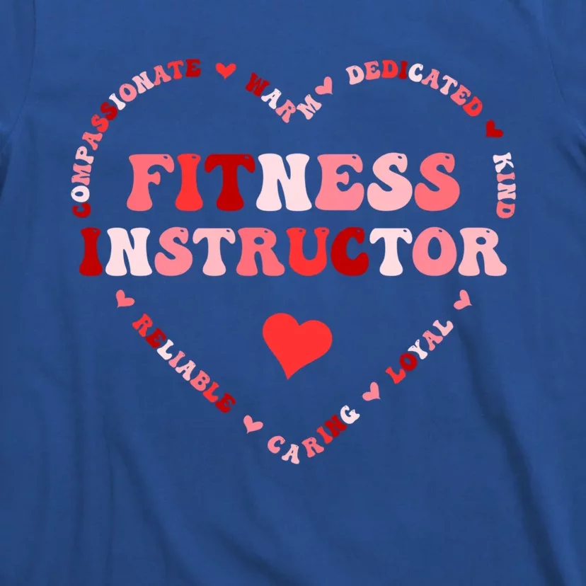 Cute Fitness Instructor Valentines Day Heart Cool Gift T-Shirt