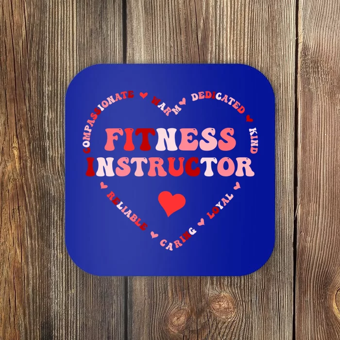 Cute Fitness Instructor Valentines Day Heart Cool Gift Coaster