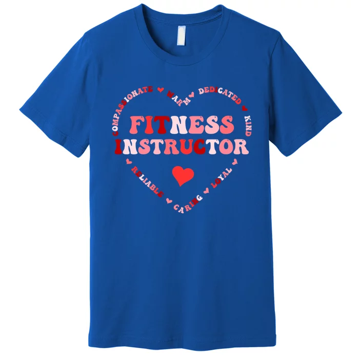 Cute Fitness Instructor Valentines Day Heart Cool Gift Premium T-Shirt