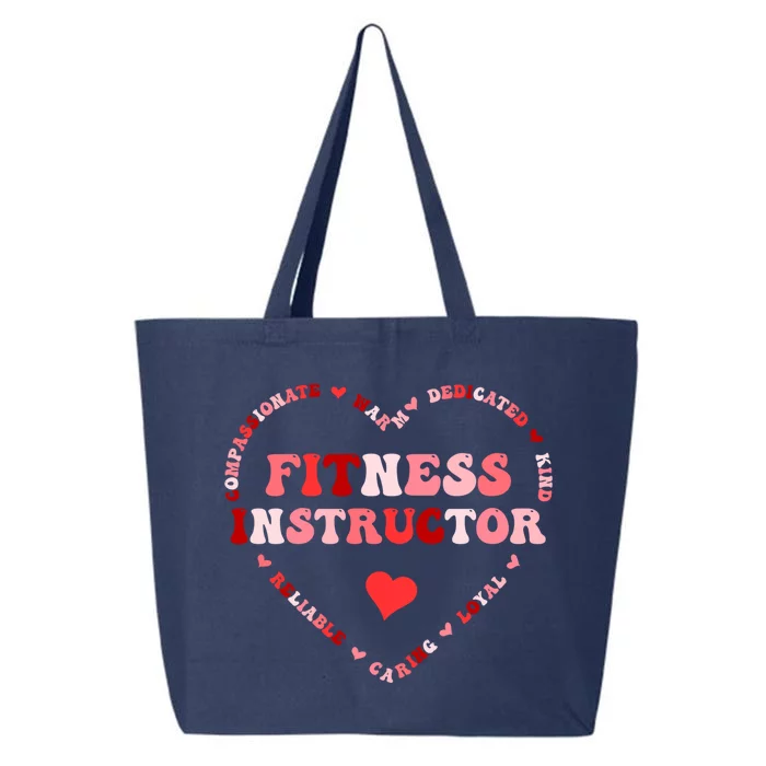 Cute Fitness Instructor Valentines Day Heart Cool Gift 25L Jumbo Tote