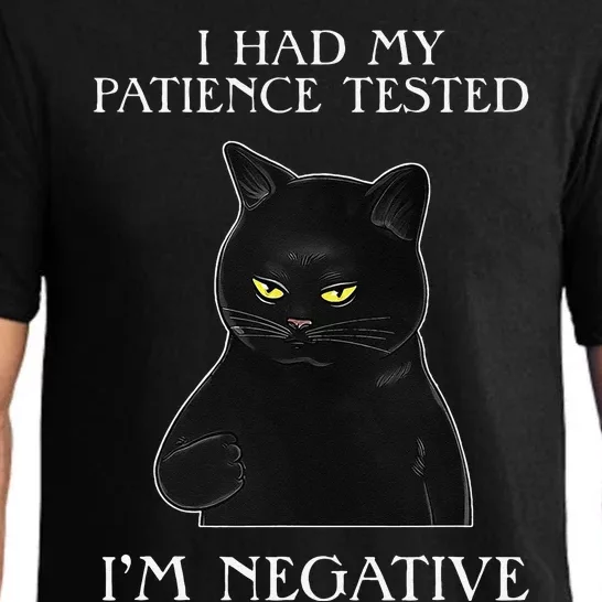 Cat Funny I Had My Patience Tested Im Negative Pajama Set