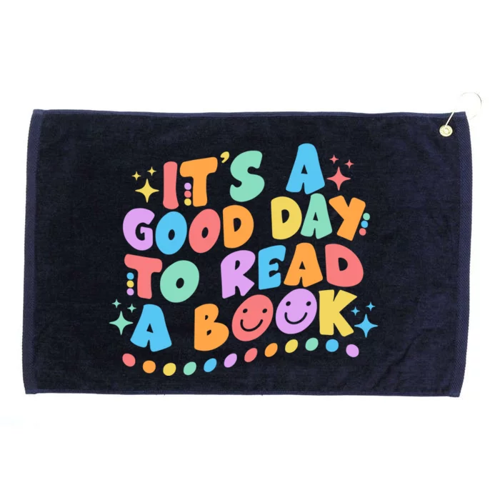 Cute Funny It's A Good Day To Read A Book Grommeted Golf Towel