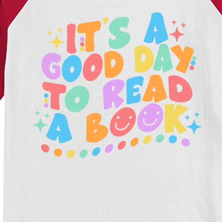 Cute Funny It's A Good Day To Read A Book Kids Colorblock Raglan Jersey