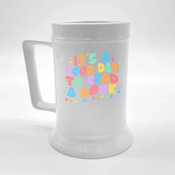 Cute Funny It's A Good Day To Read A Book Front & Back Beer Stein