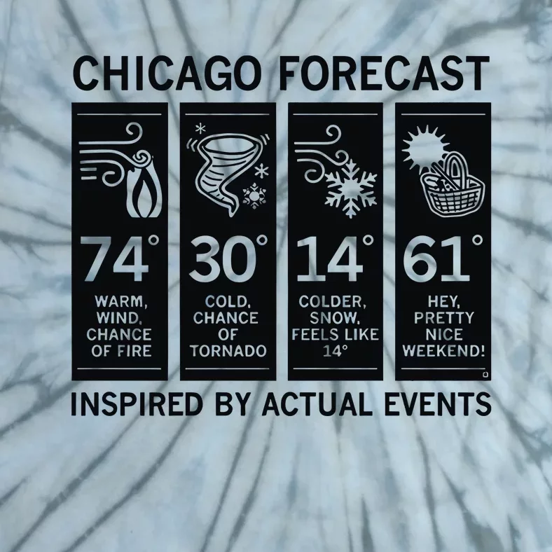 Chicago Forecast Inspired Tie-Dye T-Shirt