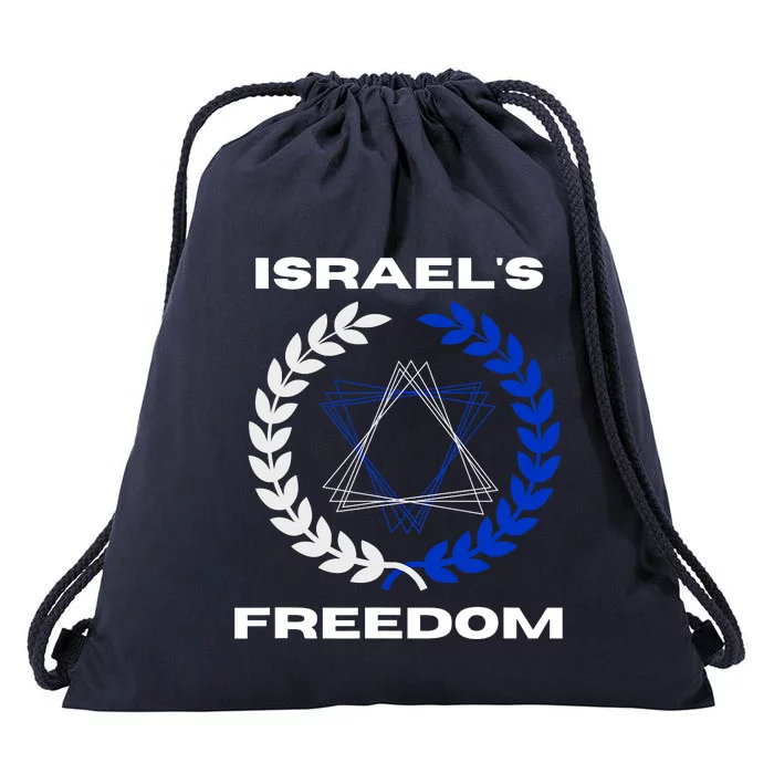 Classic Freedom Israel I Am With Israel Drawstring Bag