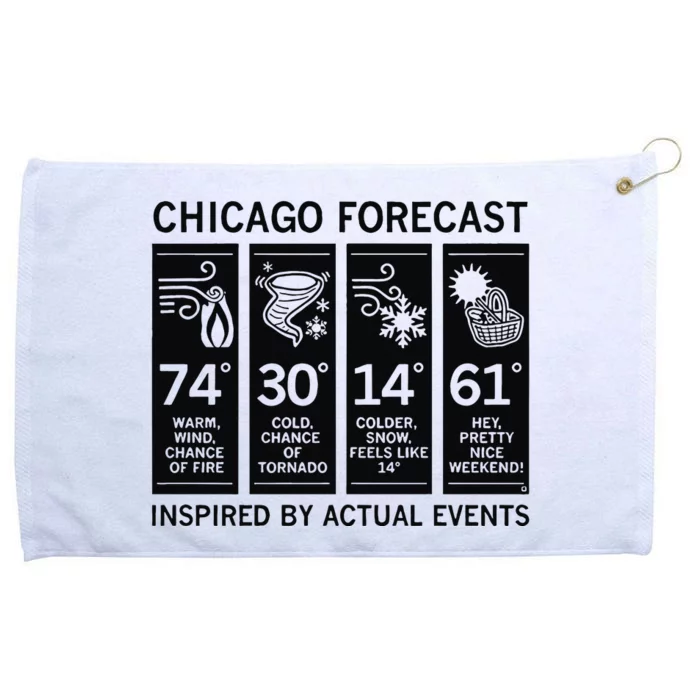 Chicago Forecast Inspired By Actual Events Grommeted Golf Towel