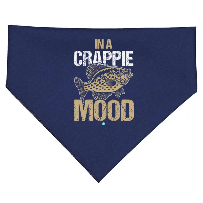 Crappie Fishing In A Crappie Mood Gift Idea USA-Made Doggie Bandana