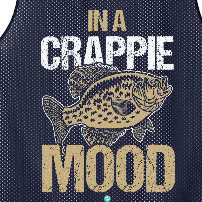 Crappie Fishing In A Crappie Mood Gift Idea Mesh Reversible Basketball Jersey Tank