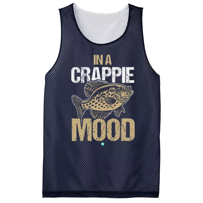 Crappie Fishing In A Crappie Mood Gift Idea Mesh Reversible Basketball Jersey Tank