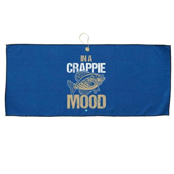 Crappie Fishing In A Crappie Mood Gift Idea Large Microfiber Waffle Golf Towel