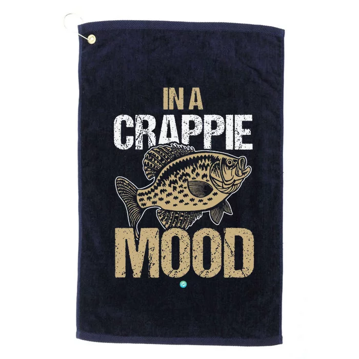 Crappie Fishing In A Crappie Mood Gift Idea Platinum Collection Golf Towel