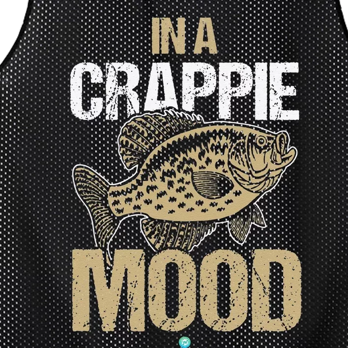 Crappie Fishing In A Crappie Mood Gift Idea Mesh Reversible Basketball Jersey Tank