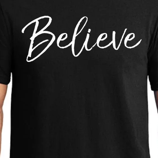 Christian Faith In Christ Quote Christmas Saying Believe Pajama Set