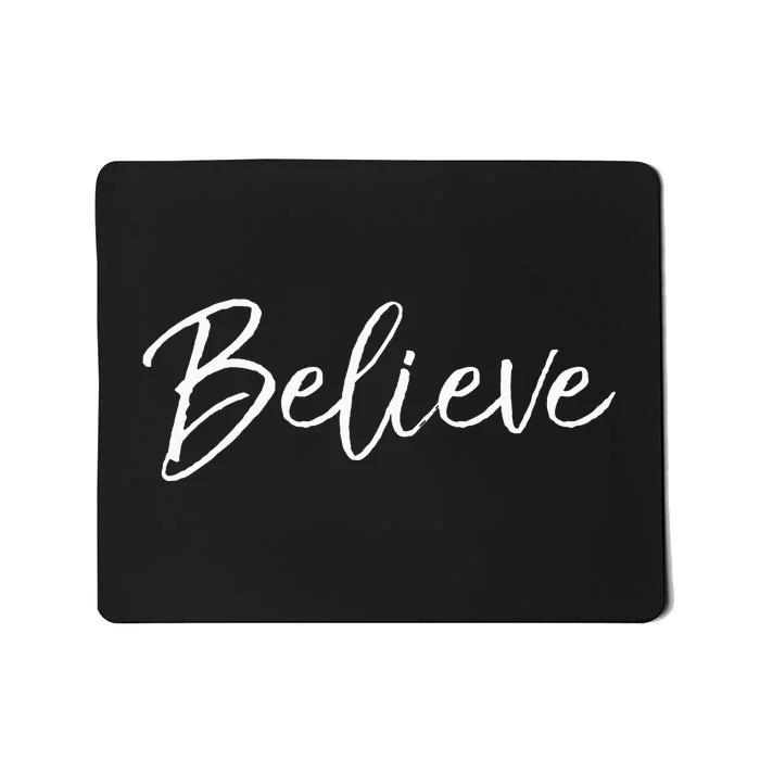 Christian Faith In Christ Quote Christmas Saying Believe Mousepad