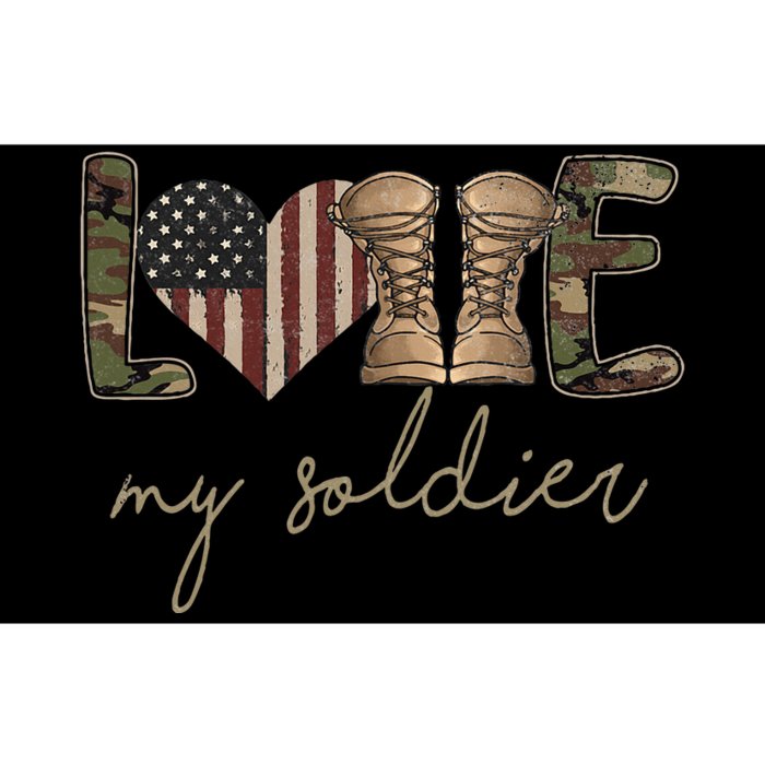 Camour Flag I Love My Soldier Military Army Wife USA Bumper Sticker