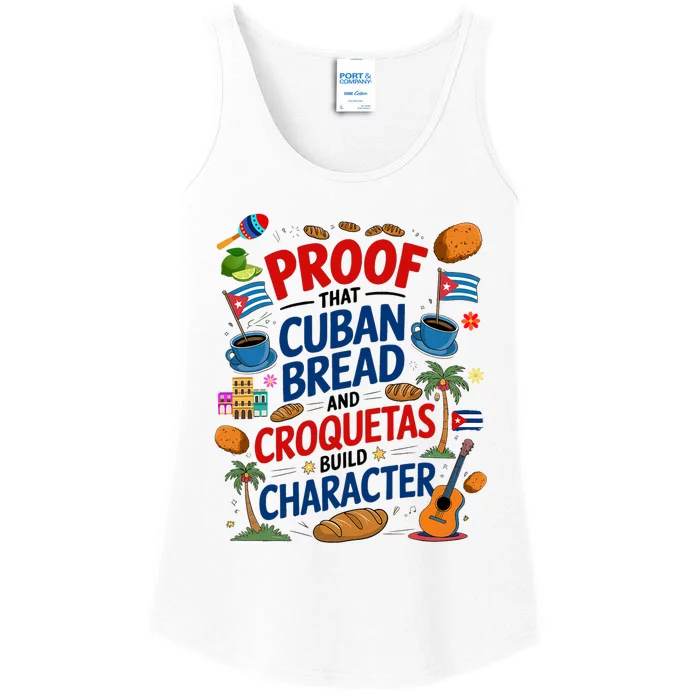 Cuban Flag Ideas & Hispanic Cuban Croquetas Ladies Essential Tank