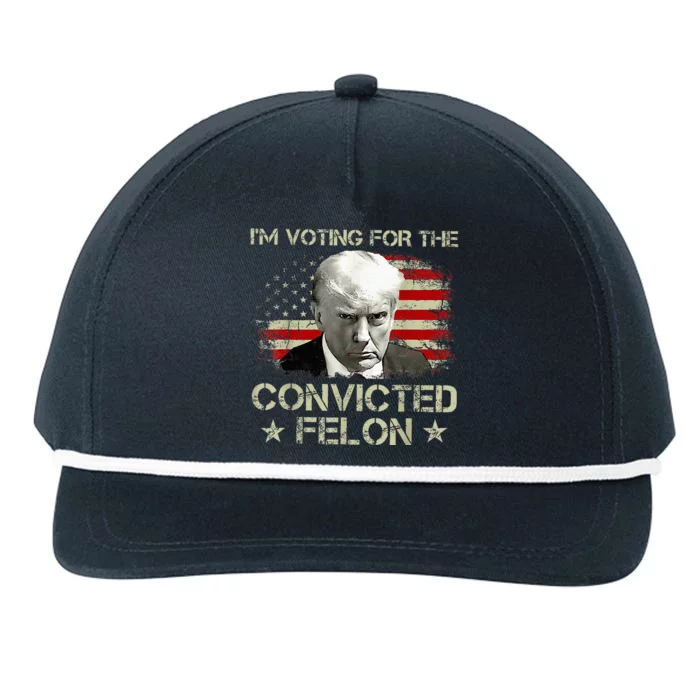 Convicted Felon Im Voting Convicted Felon 2024 Snapback Five-Panel Rope Hat