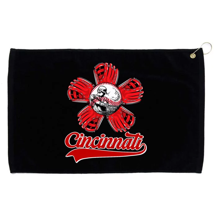 Cincinnati Flower I Love Cincinnati Grommeted Golf Towel