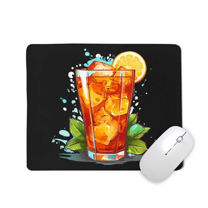 Cool Fruit Ice Tea For Soft Drink Lovers Mousepad