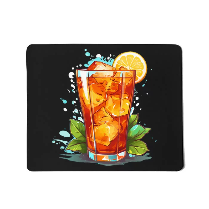 Cool Fruit Ice Tea For Soft Drink Lovers Mousepad