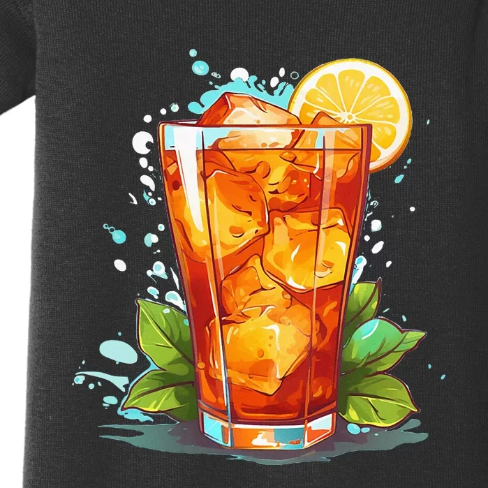 Cool Fruit Ice Tea For Soft Drink Lovers Baby Bodysuit