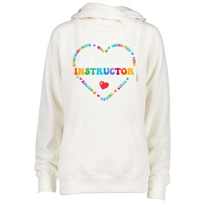 Cute Fitness Instructor Appreciati To School Funny Gift Womens Funnel Neck Pullover Hood