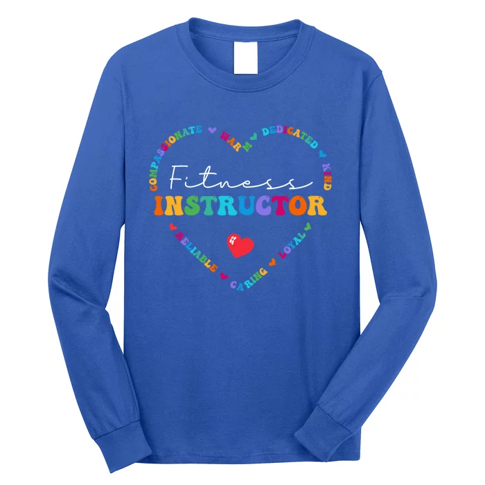 Cute Fitness Instructor Appreciati To School Funny Gift Long Sleeve Shirt