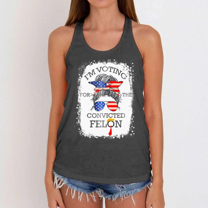 Convicted Felon IM Voting Convicted Felon Women's Knotted Racerback Tank