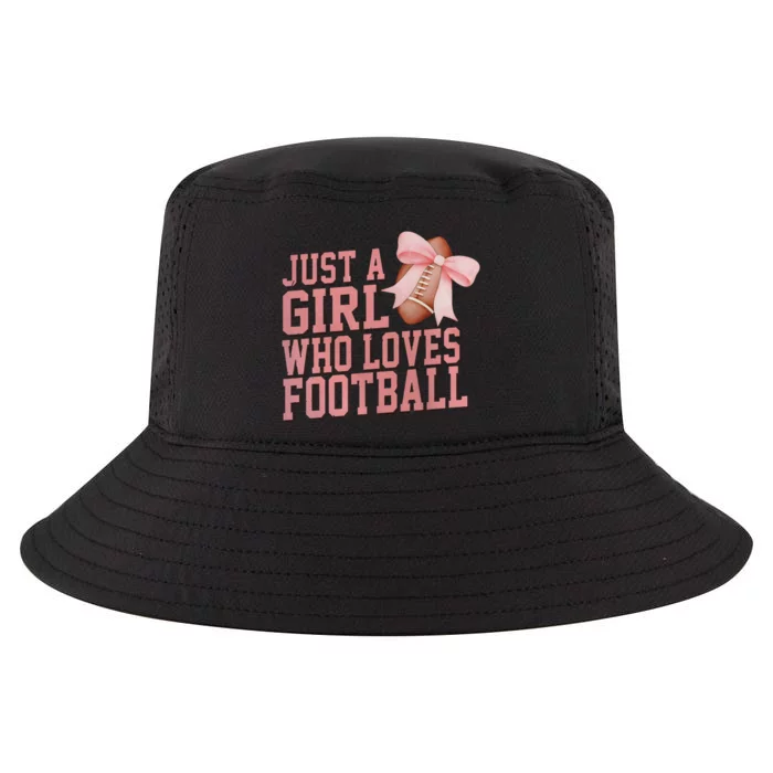 Coquette Football Just A Girl Who Love Football Cool Comfort Performance Bucket Hat