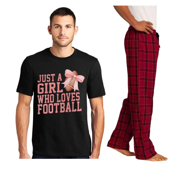 Coquette Football Just A Girl Who Love Football Pajama Set